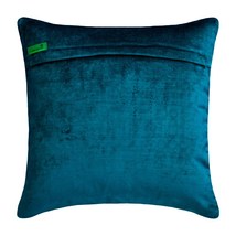 Decorative 16&quot;x16&quot; Quilted Solid Teal Blue Velvet Pillow - Irresistible Teal - £21.60 GBP+