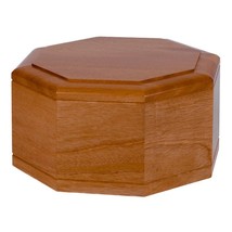 Mahogany Octagon Wood Cremation Urn - £188.29 GBP