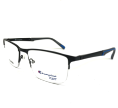 Champion Brille Rahmen Cu FL1007 C01 Schwarz Grau Blau Quadratisch 54-19-140 - £47.18 GBP