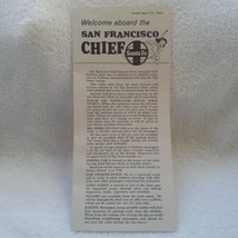 San Francisco Chief April 25, 1965 Timetable - £6.33 GBP