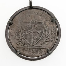 1826 Swiss Cantons Aargau Batzen Coin w/Bezel Pendant - £140.79 GBP