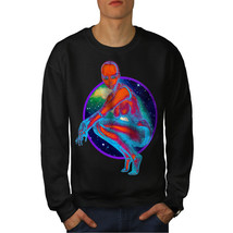 Wellcoda Being Cosmos Galaxy Mens Sweatshirt, Human Casual Pullover Jumper - £24.17 GBP+