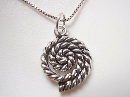 Small Rope Spiral Necklace 925 Sterling Silver Corona Sun Jewelry - £10.78 GBP