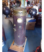 Antique TEAK bronze nautical ship&#39;s binnacle gimballed compass SCOTLAND - £776.93 GBP