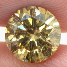 Round Diamond Fancy Yellowish Brown SI1 Certified Natural Enhanced 1.07 Carat - £886.12 GBP