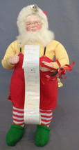 Vintage Hand Made Santa Doll Figure Tagged Kris Kringle by Alma D Roberts U.S. - £174.33 GBP