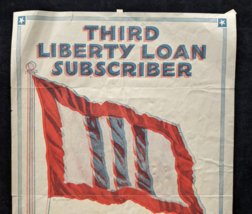 Original WWI Third Liberty Loan Bond Subscriber Document 9x7 Window Poster - £27.41 GBP