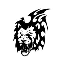 2x Lion in flame Vinyl Decal Sticker Different colors &amp; size for Cars/Windows - £3.51 GBP+