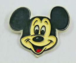 Disney Mickey Mouse Face Big Smile Plastic Collectible Lapel Pin Vintage  AS-IS - $13.09