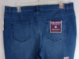 NWT Gloria Vanderbilt Amanda Tapered Leg Supreme Stretch Distressed Jeans 18W S - £19.06 GBP