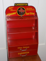 Vintage CarBureter Ceramic Fuel Filter Metal Store Display Cabinet - $396.00