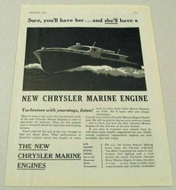 1945 Print Ad New Chrysler Marine Engines World War 2 Boat  - $14.13