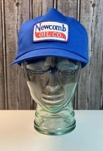 Vintage Newcomb Oil Company Blue Trucker Snapback Hat Cap - $27.72