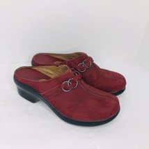 Ariat Women&#39;s Size 9B Clogs Red Leather Suede Slip On Comfort Shoes 15253 - £27.53 GBP