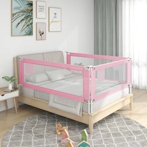 Toddler Safety Bed Rail Pink 180x25 cm Fabric - £22.33 GBP