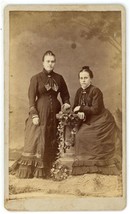 Antique CDV Circa 1870s Hammer Two Lovely Women in Victorian Dress St. Louis, MO - £8.91 GBP