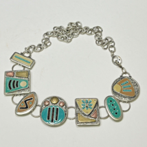 Chicos Vtg Concho Chain Belt Native Amer Navajo Southwestern Turquoise XS-XL -OS - £37.89 GBP