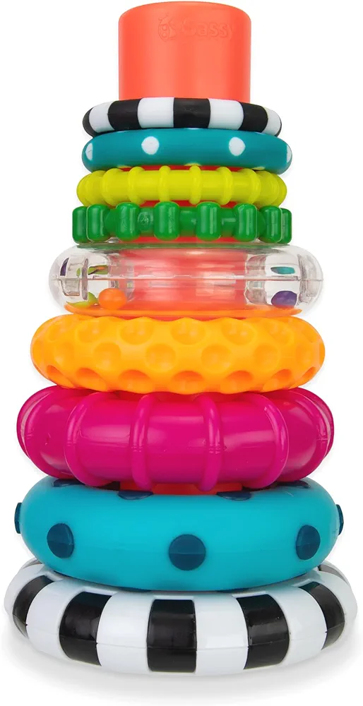 Sassy Stacks of Circles Stacking Ring STEM Learning Toy, Age 6+ Months, ... - $14.99