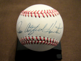 JIM CATFISH HUNTER WSC YANKEES A&#39;S HOF SIGNED AUTO VINTAGE OAL BASEBALL JSA - £153.17 GBP