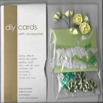 DIY cards with accessories. Card making kit. Flowers, ribbons, leaves. New - $3.73