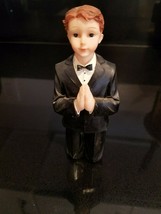 Cake Topper Holy Communion Kneeling BOY Figurine - $9.79