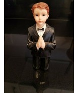 Cake Topper Holy Communion Kneeling BOY Figurine - $13.43 CAD