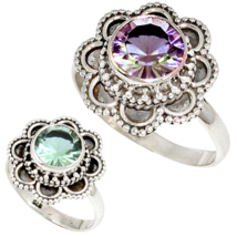 Very Beautiful Alexandrite Ring Size 7.5 US or P for UK, 925 Silver, Handmade - £22.01 GBP