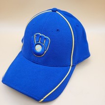 Milwaukee Brewers Hat Cap New Era Batting Practice Fitted Medium Large MLB Blue - £10.13 GBP