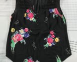 Daniel Rainn Tank Top Womens Medium Black Floral Print Textured Shoulder... - $14.84