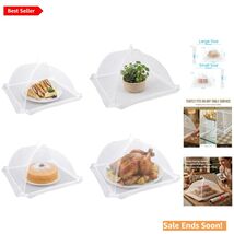 Versatile 4-Pack Food Cover Mesh Tents - 2 Large &amp; 2 Medium for Every Oc... - $21.73