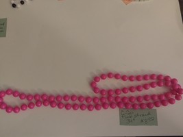 34&quot; Pink Round Bead Necklace C-20 - $151.16 MXN