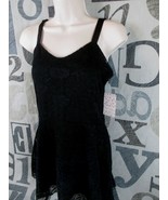 New With Tag Free People Black Lace Dress Women&#39;s Medium Dark Blue Accent - £14.00 GBP