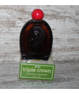 VTG Avon Triple Crown Spicy Aftershave Horseshoe Bottle 4oz W Box Collectable - $19.70