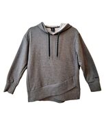 Nike Sportswear Womens Fleece Gray Pullover Hoodie Size Small Asymetrica... - $309.90 MXN