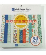 6&quot; x 6&quot; PRINTED PAPER PAD 24 Double-Sided Sheets WALKING ON SUNSHINE Ech... - $5.69