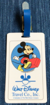 VTG 80&#39;s Walt Disney Travel Co. Mickey Mouse Luggage Suitcase Bag Tag FOB ~890A - £7.61 GBP