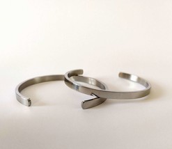 Stainless steel cuff bracelet, Greek bracelet for women, stacking cuffs ... - $18.95