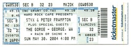 Styx Peter Frampton Konzert Ticket Stumpf Kann 30 2004 George Washington - £26.27 GBP