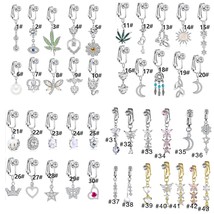 Faux Belly Butterfly Fake Belly Button Ring Moon Fake Belly Piercing Clip On Umb - £9.52 GBP