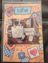 Vtg Plain Jane Creations &quot;Many Stitches&quot; Embroidery Pattern Book 163 - £6.82 GBP