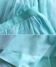 Blue Tulle Maxi Skirt Outfit Women Custom Plus Size Wedding Tulle Maxi Skirt image 7