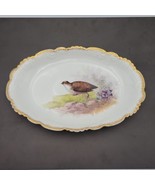 1920 Limoges Plate Bird France Large Gold Embossed Lewis Strauss &amp; Sons ... - £146.27 GBP