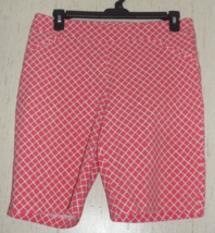 Excellent Womens Coral Bay Pull On Bermuda Shorts W/ Pockets Size 12 - £18.54 GBP