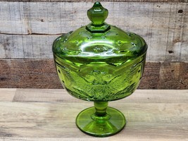 LE Smith Eagle And Stars Pedestal Compote With Lid - Vintage, Hard To Find - $24.73