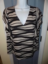 Ann Taylor Ruffle Front Sleeveless Blouse Size L Women&#39;s Euc - £19.93 GBP