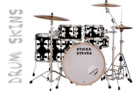 Drum Wrap Percussion Shell Cover Bass Kick Snare Tom DIY-Black &amp; White S... - $22.76+