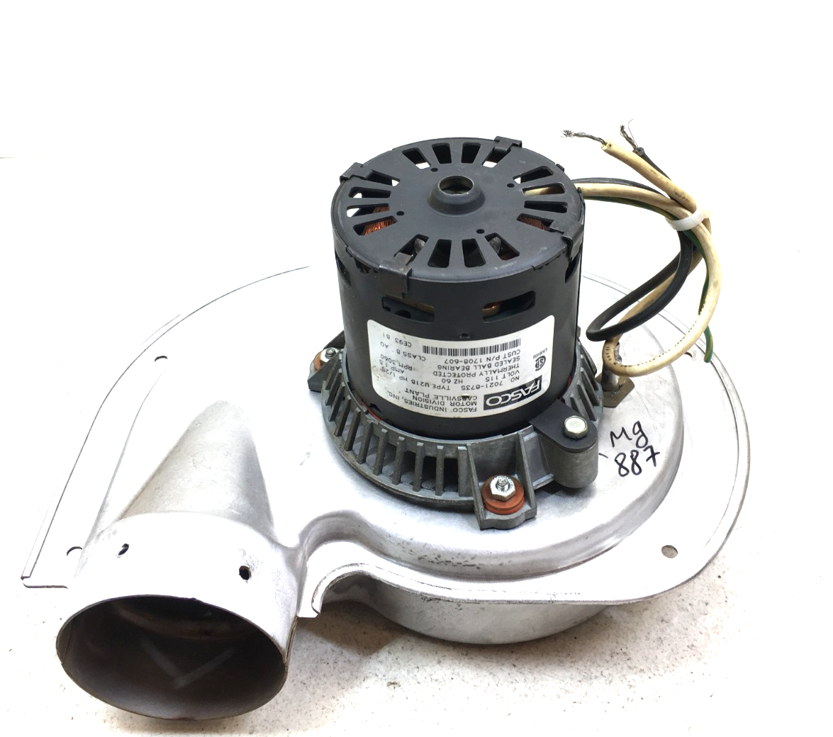FASCO 7021-8735 1708-607 Draft Inducer Blower Motor Assembly 115V used #... - $60.00