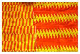 100% Handwoven Kente Cloth Ashanti Kente Fabric Asante Kente African Art... - £290.27 GBP