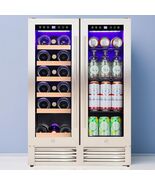 R.W.FLAME 23.4″ Dual Zone 18-Bottle &amp; 56-Can Wine and Beverage Refrigerator - €362,12 EUR