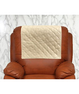 Genuine Cover Furniture Recliner Leather Protector Headrest Beige Slipcover - $44.65+